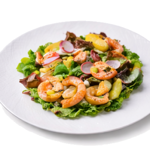 STARTER - Salad with grilled shrimp